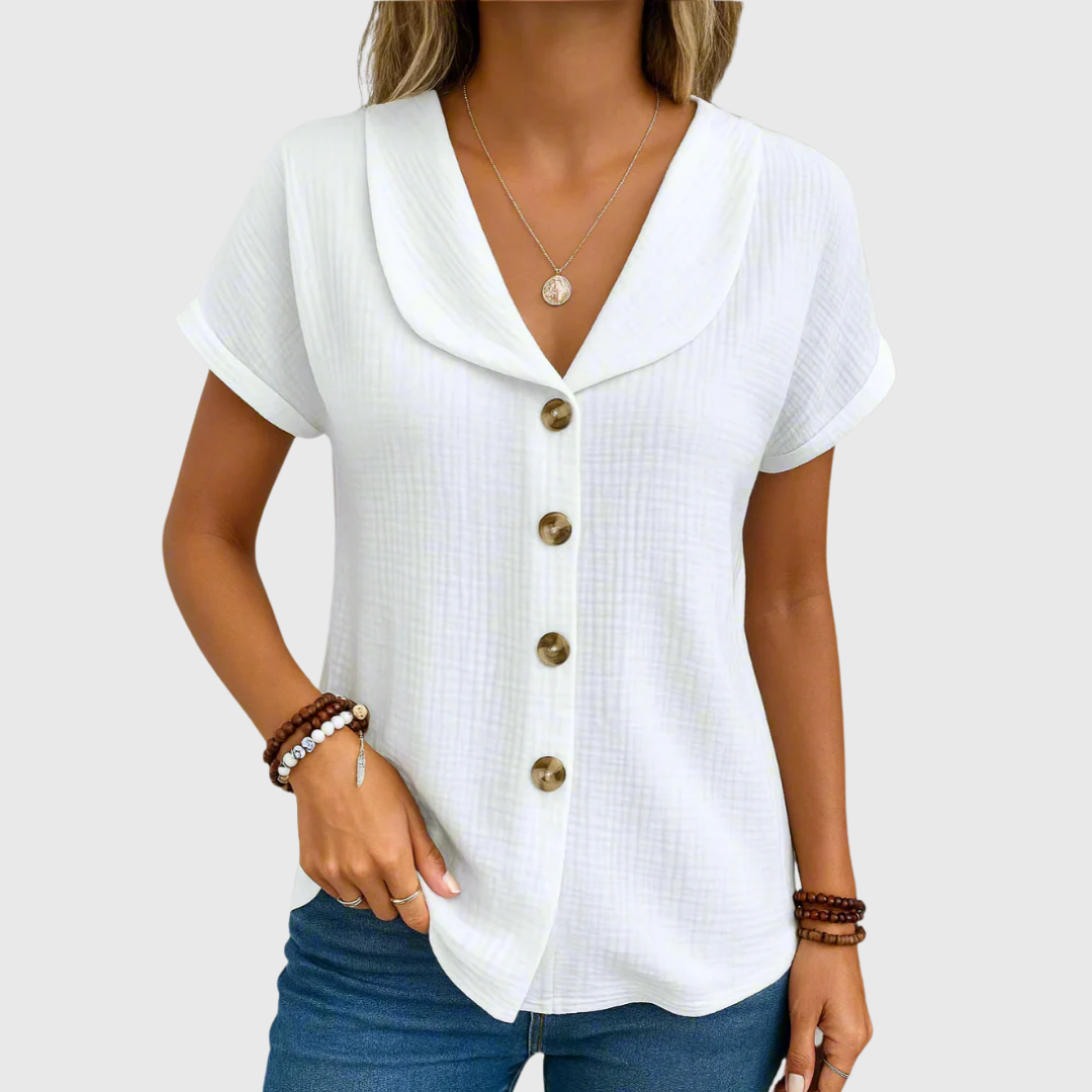 Maureen Chic Buttoned Blouse