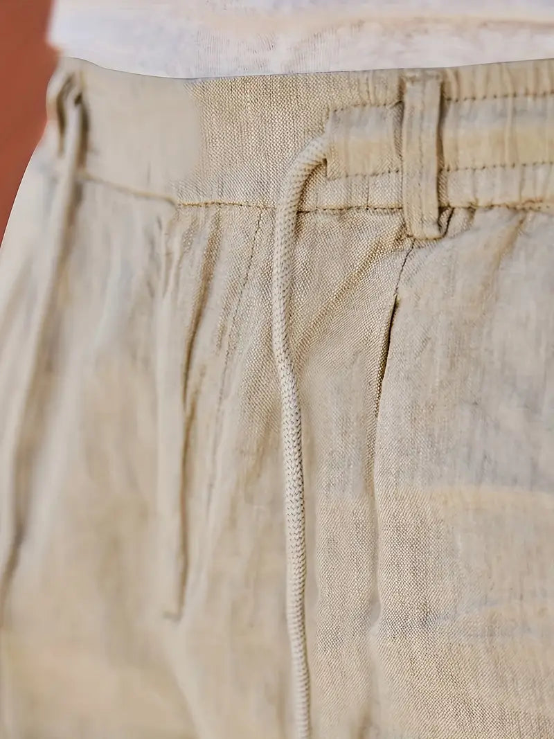 Tito | Pantalon large en lin avec cordon