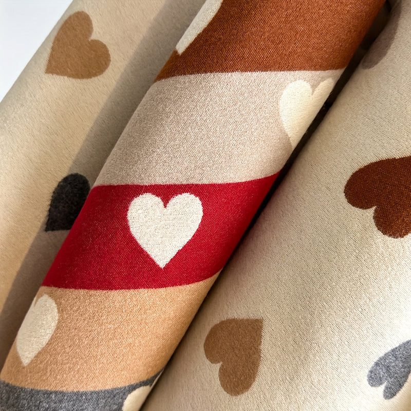 Foulard décontracté à imprimé cœurs