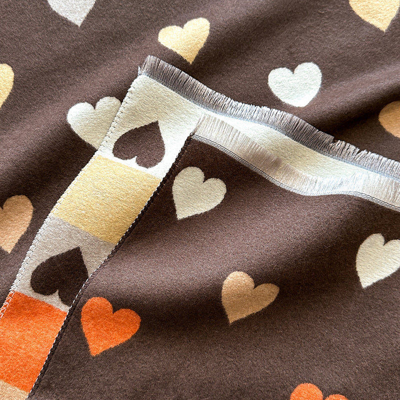 Foulard décontracté à imprimé cœurs