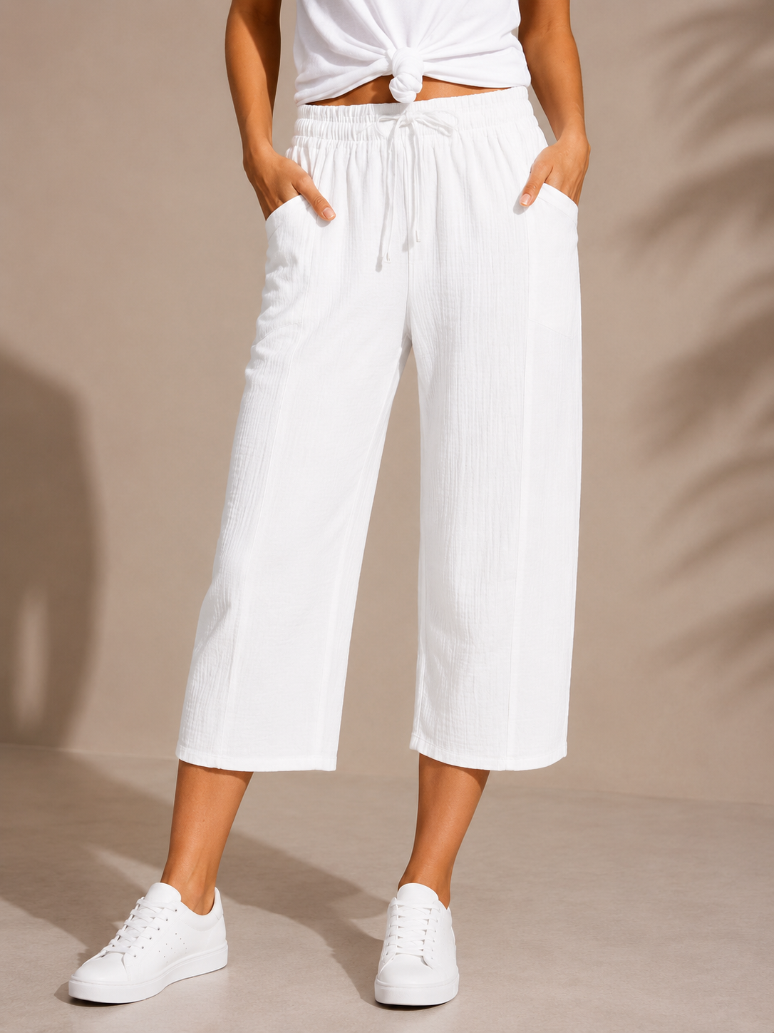 Pantalon court chic et confortable