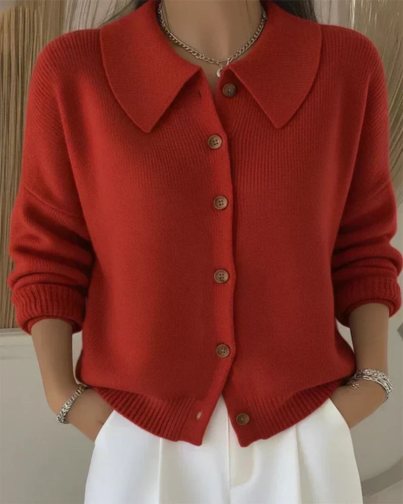 Priscilla | Veste en tricot à col chemise