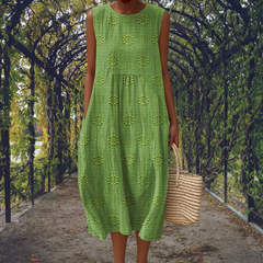 Aikaterini Elegant sleeveless dress with pockets