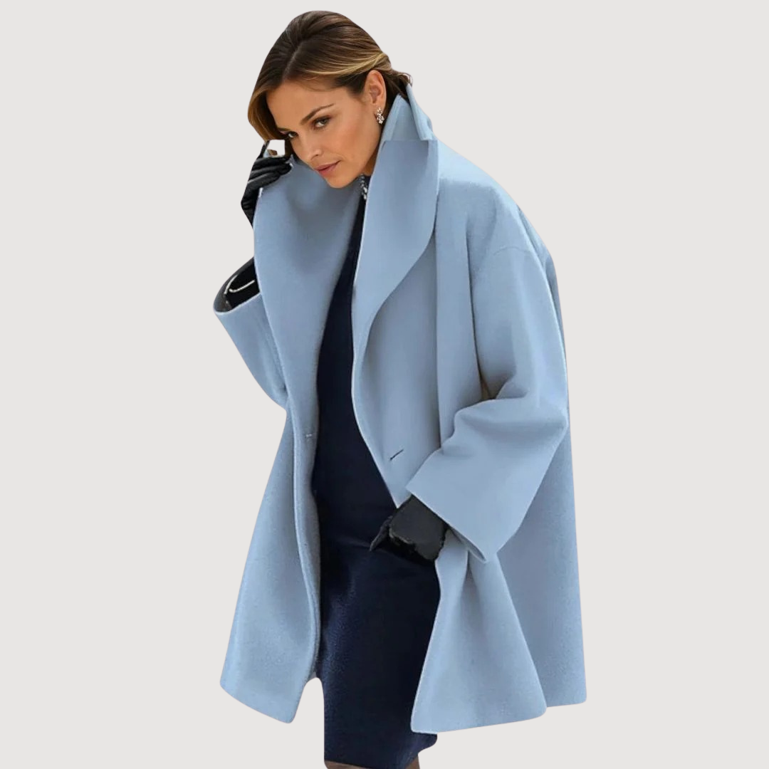 Morgana | Manteau d'hiver ample en lainage à col doux