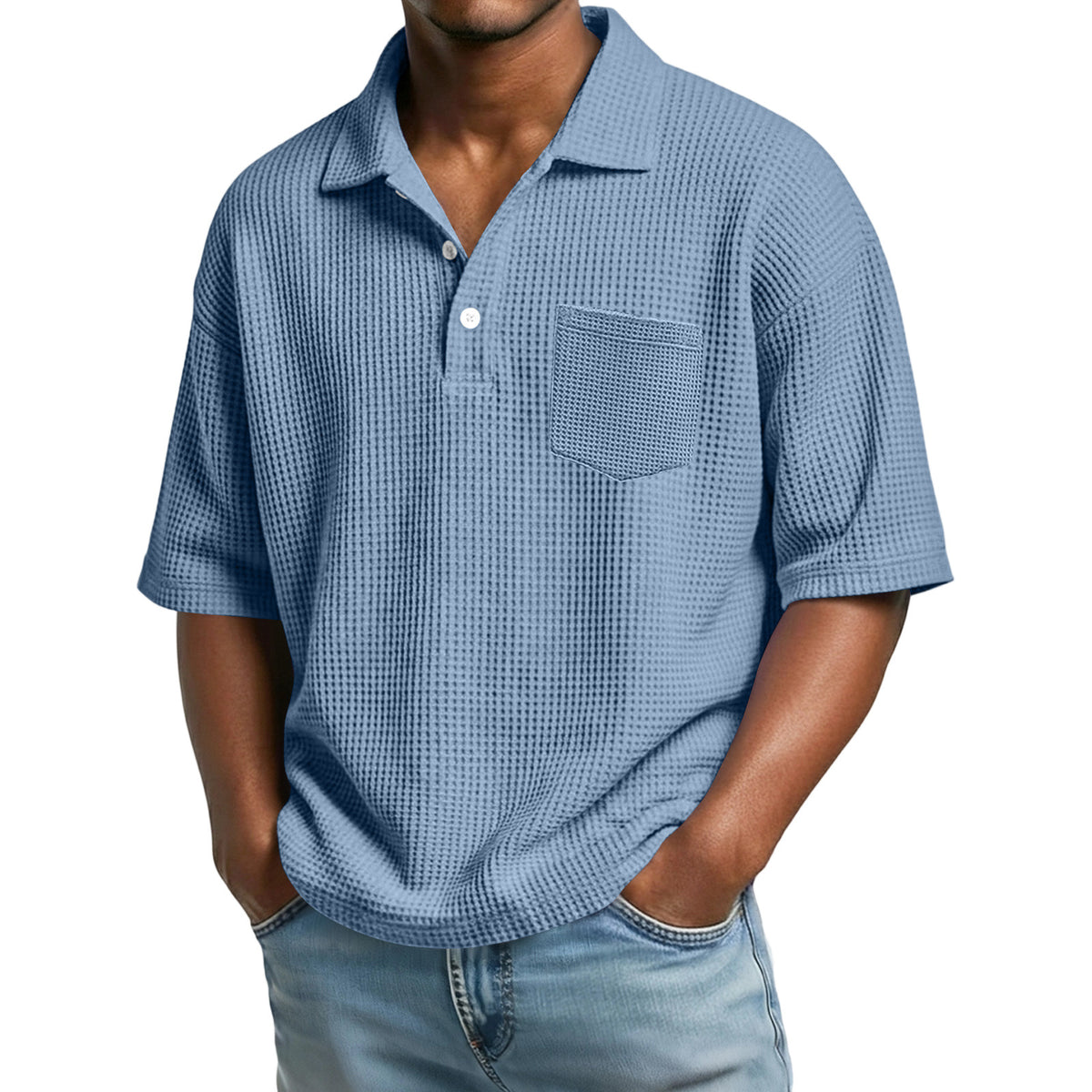 Polo gaufré pour homme