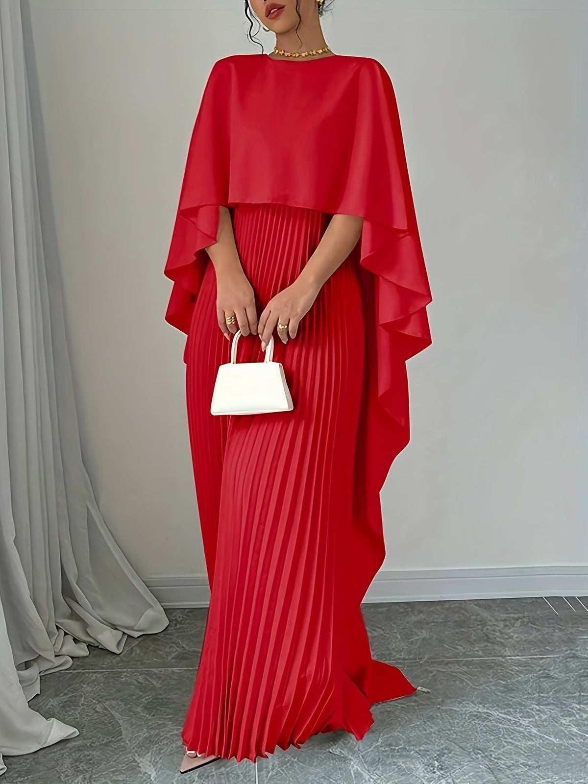 Ensemble élégant robe et châle pour femme