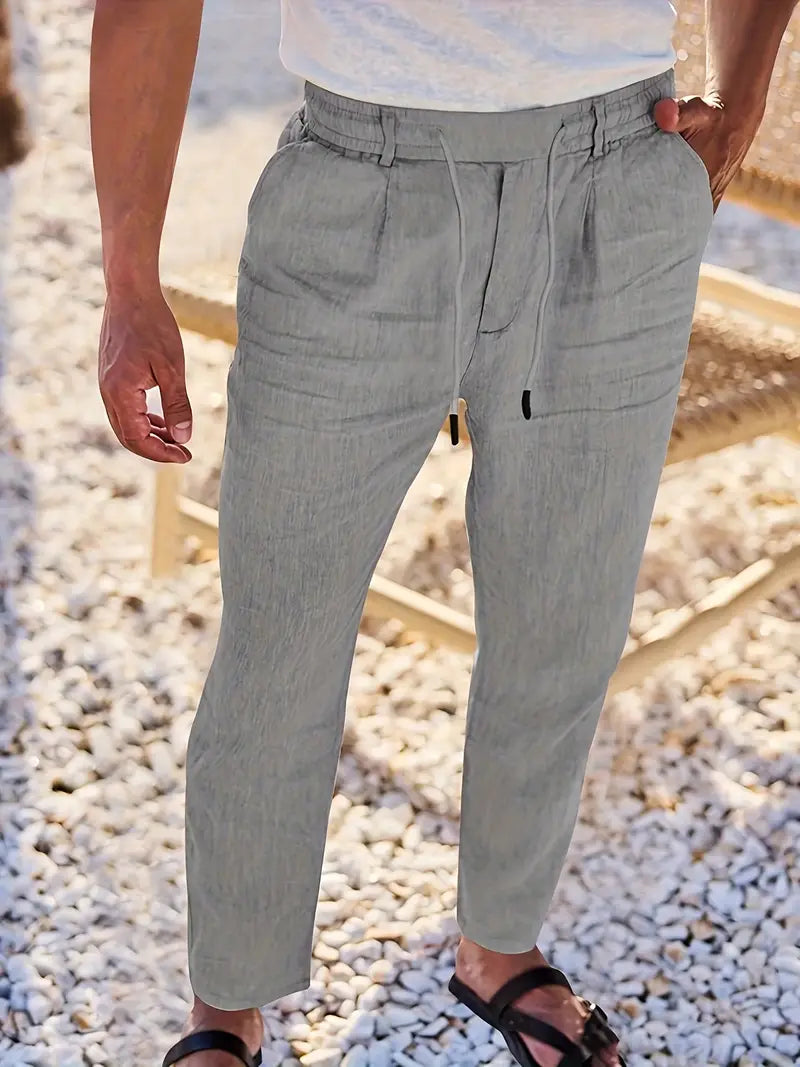 Tito | Pantalon large en lin avec cordon