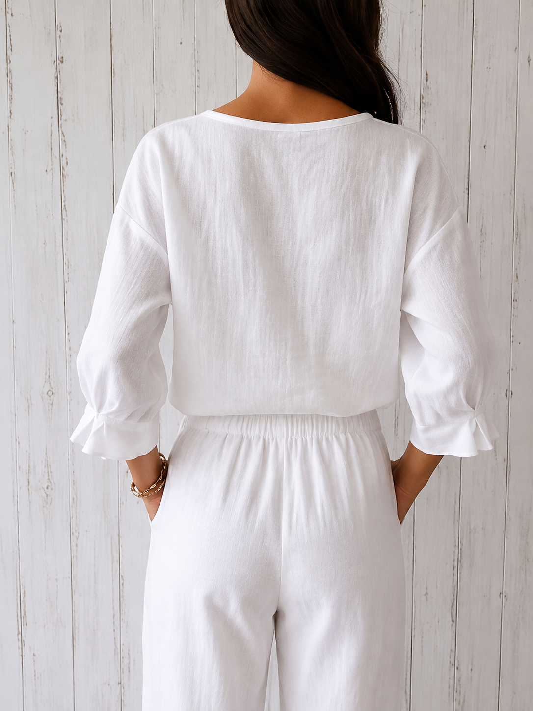 Blouse élégante à encolure carrée – Sofia
