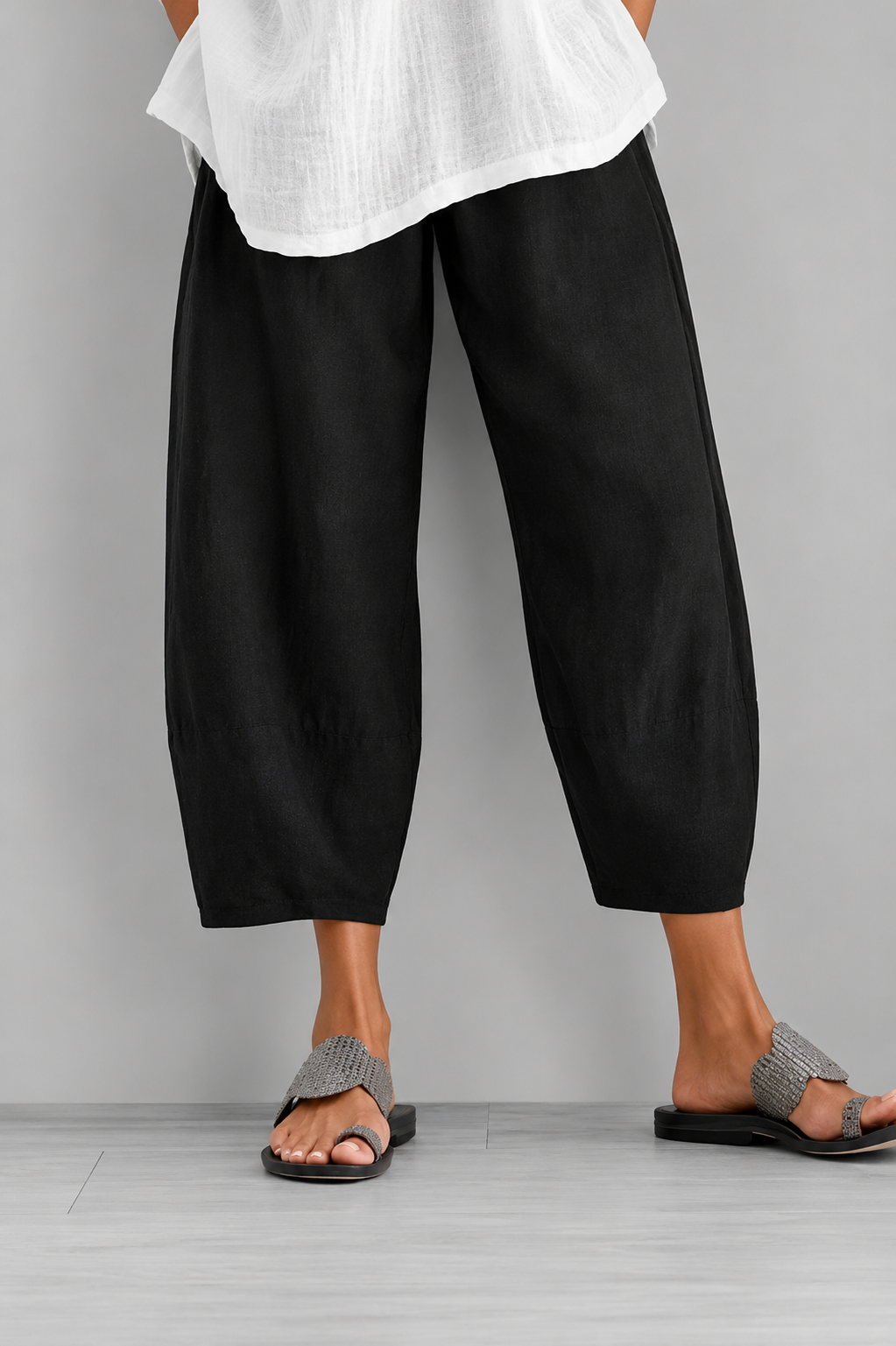 Pantalon ample en lin