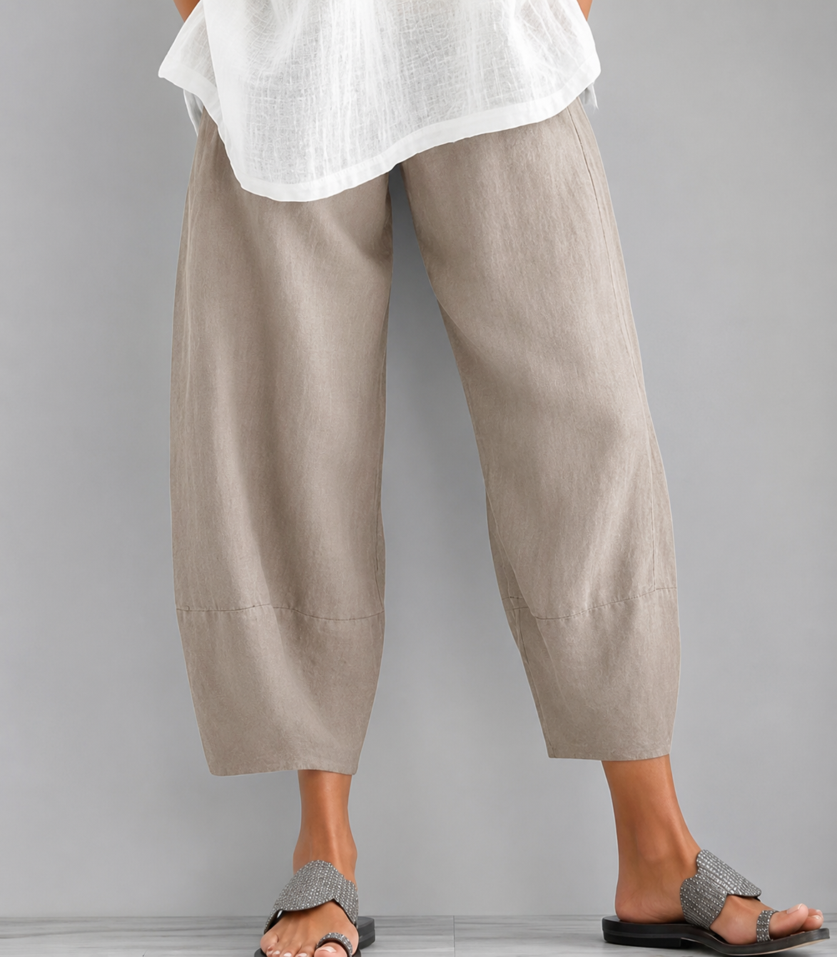 Pantalon ample en lin