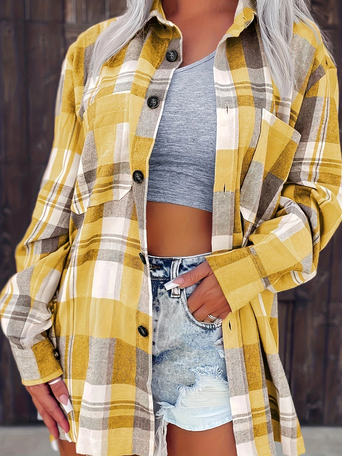 Chemise d'été à manches longues pour femme