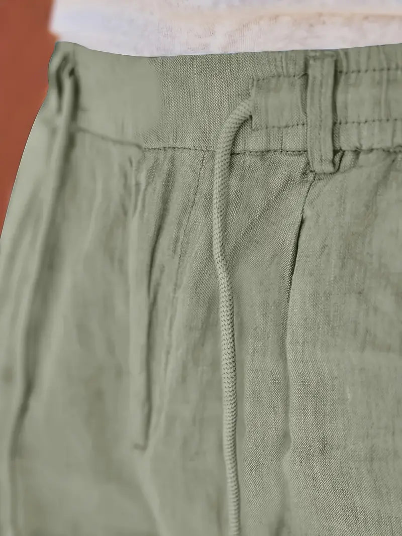 Tito | Pantalon large en lin avec cordon