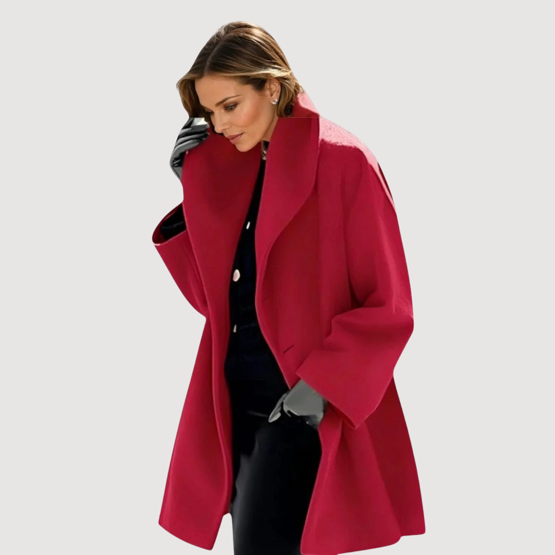 Morgana | Manteau d'hiver ample en lainage à col doux