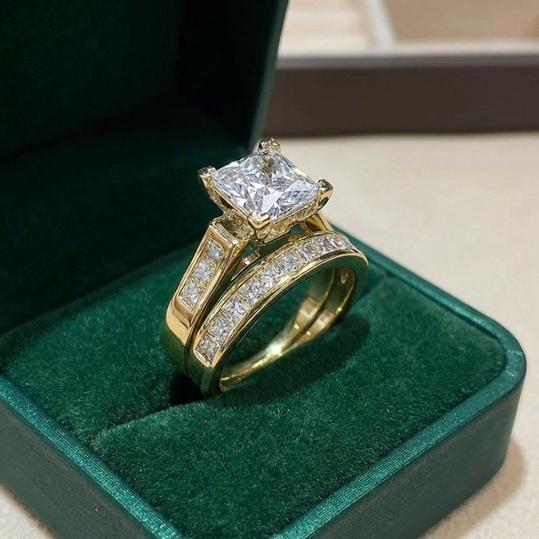 Ensemble de bagues à zircons