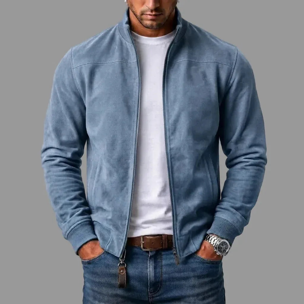Davide | Blouson aviateur en suède