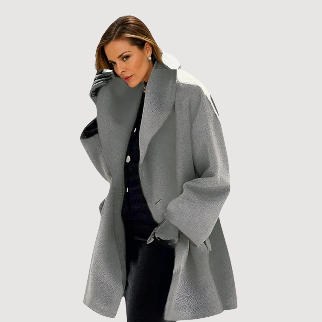 Morgana | Manteau d'hiver ample en lainage à col doux