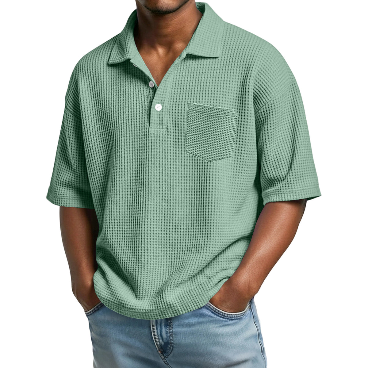 Polo gaufré pour homme