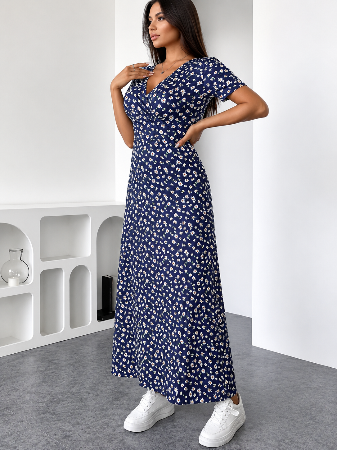 Lucia™ – Robe mi-longue fleurie