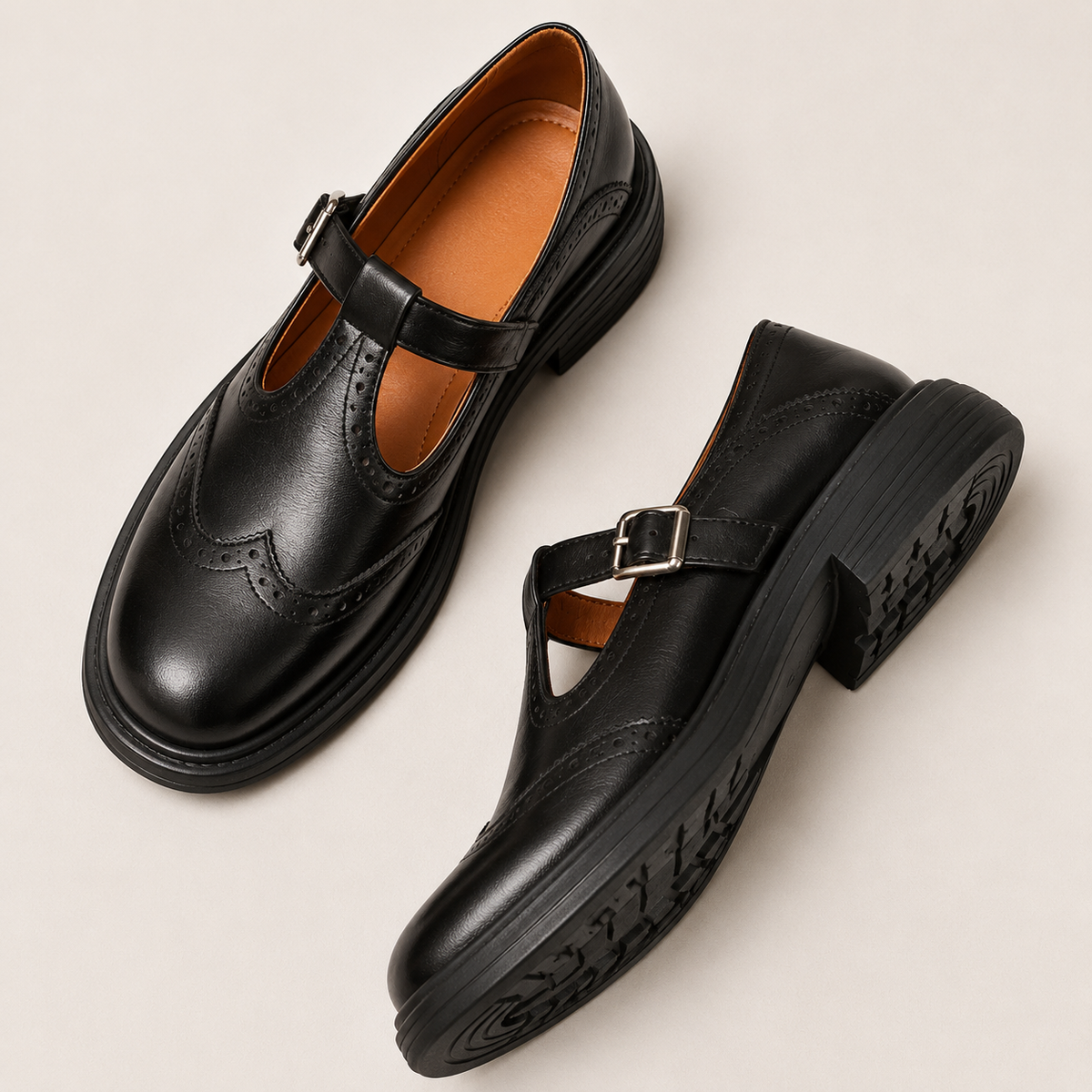 Mocassins confort en cuir à bride