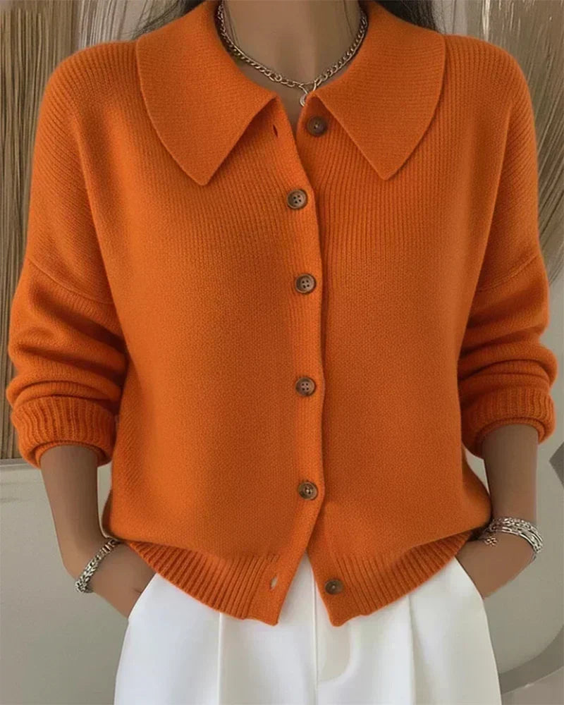 Priscilla | Veste en tricot à col chemise