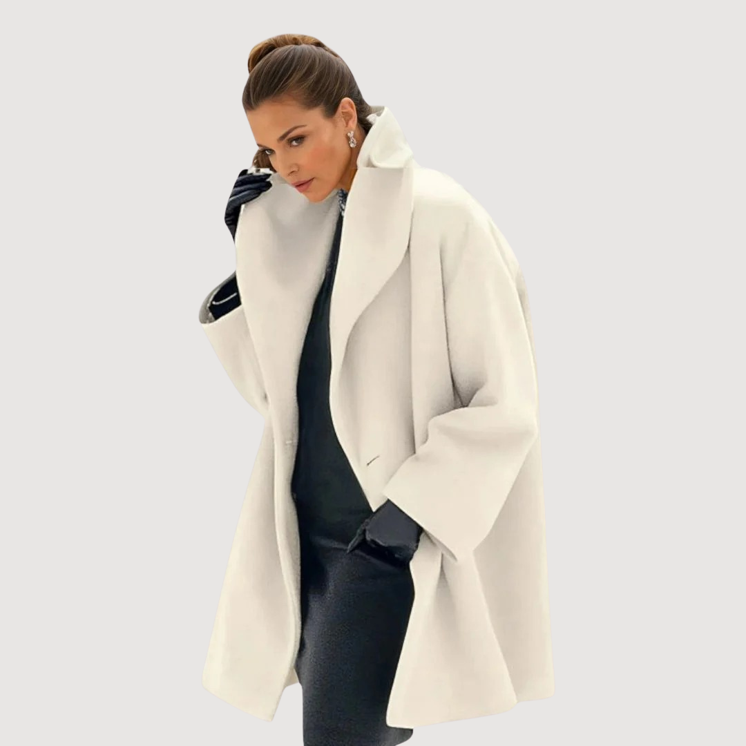 Morgana | Manteau d'hiver ample en lainage à col doux