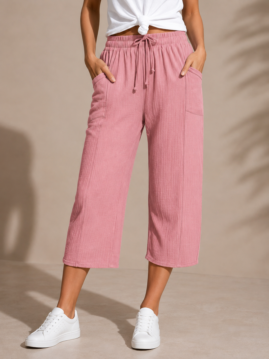 Pantalon court chic et confortable