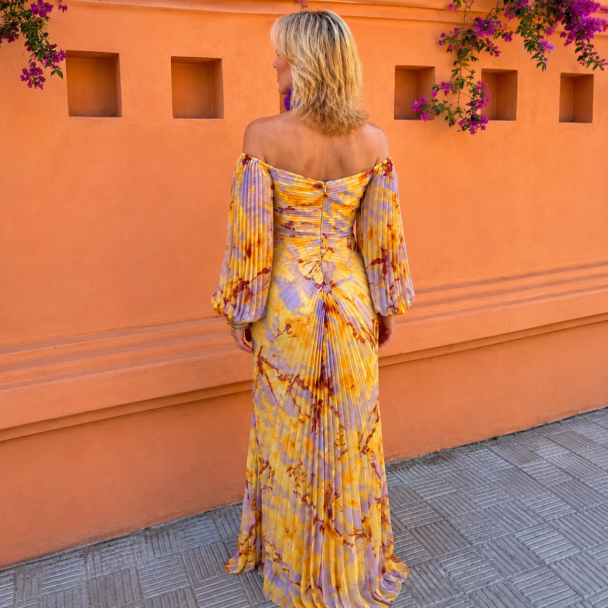 Greta™ – Robe longue élégante à motif floral