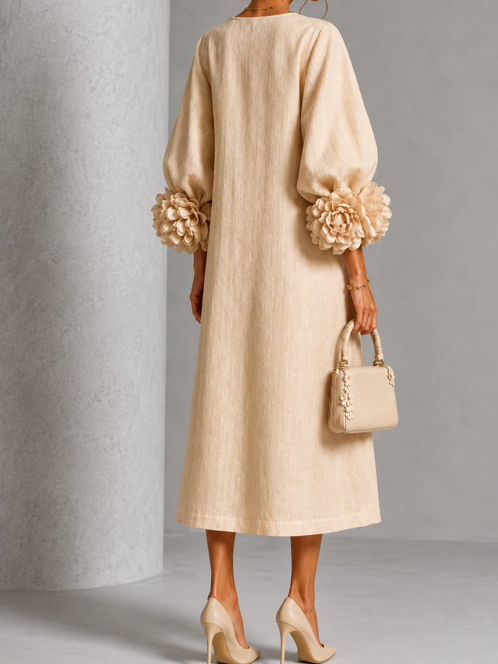 Rosalie | Robe mi-longue fleurie
