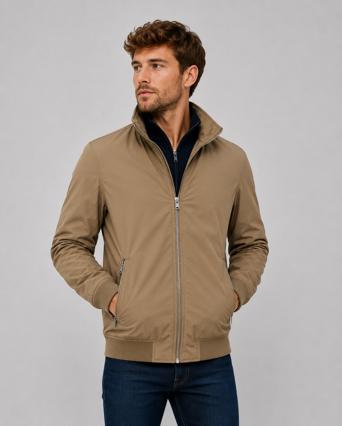 Blouson aviateur décontracté pour homme