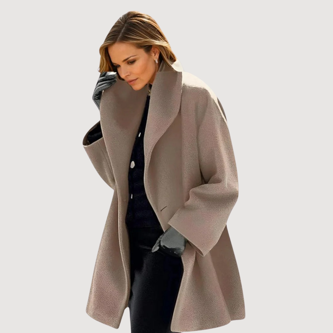 Morgana | Manteau d'hiver ample en lainage à col doux
