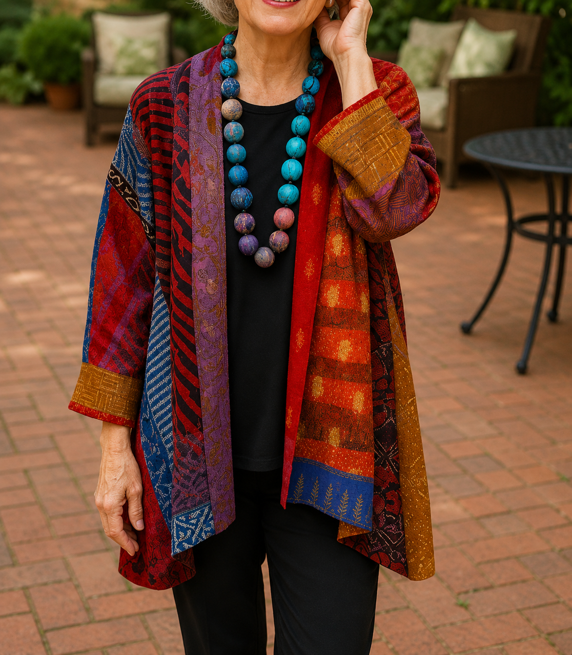 Kimono patchwork élégant et polyvalent