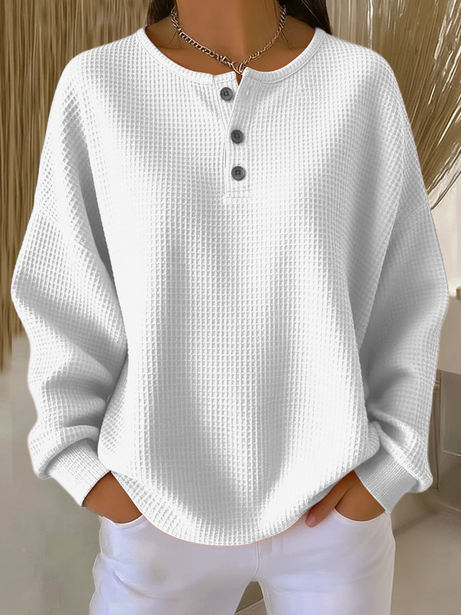 Amelia | Chandail Henley texturé