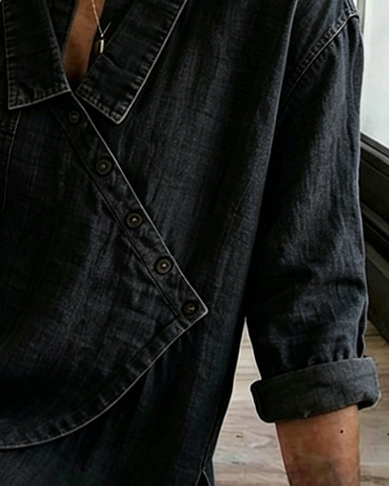 Veronica | Chemise en denim boutonnée