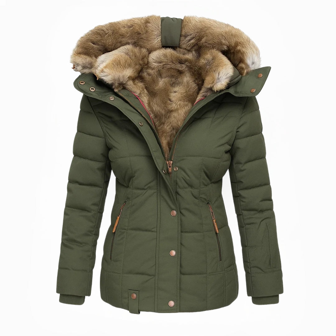 Maybelle | Manteau d'hiver matelassé à capuchon