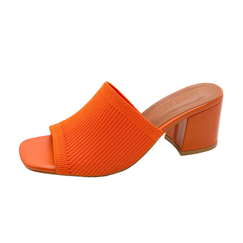 Sandales en laine tricotée pour femme