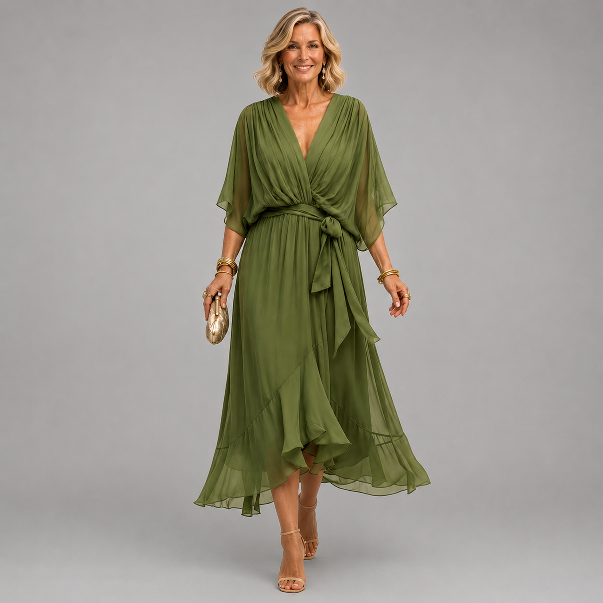Monica V-neck dress