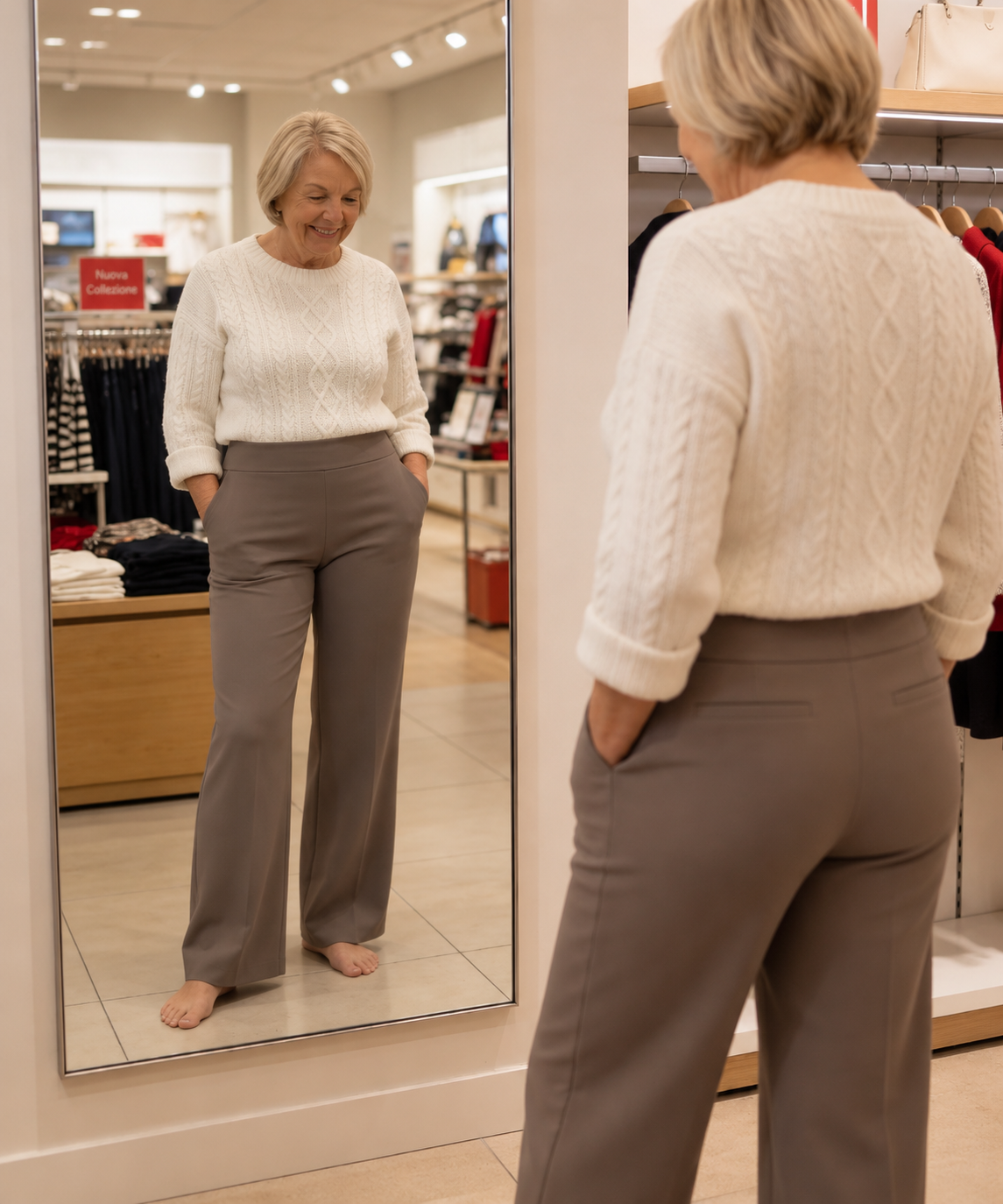 Pantalon à jambe large élégant et confortable