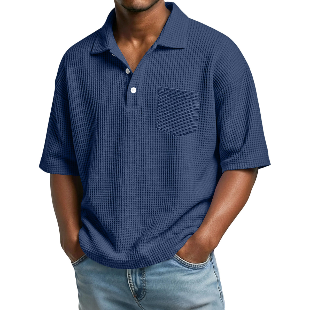 Polo gaufré pour homme