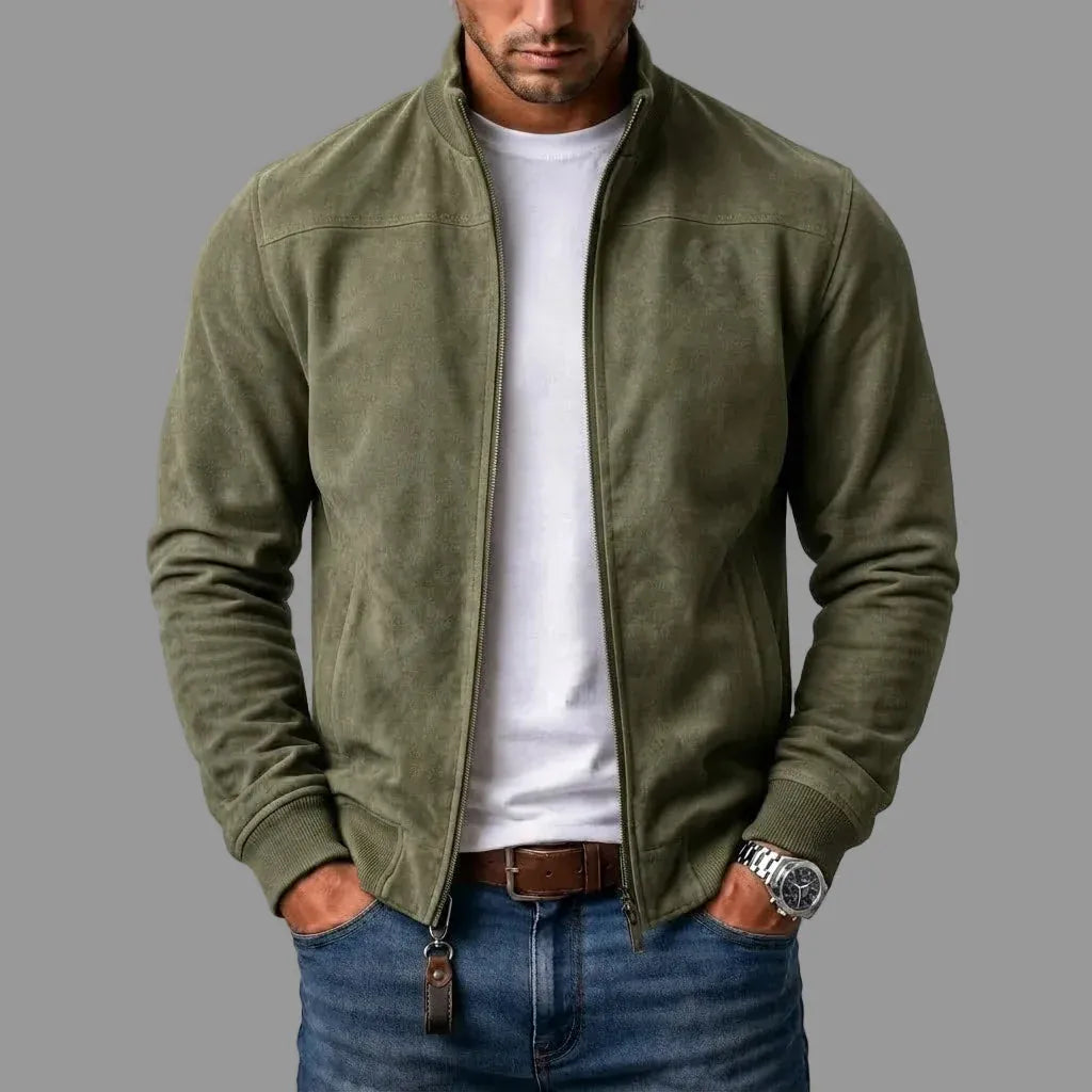 Davide | Blouson aviateur en suède