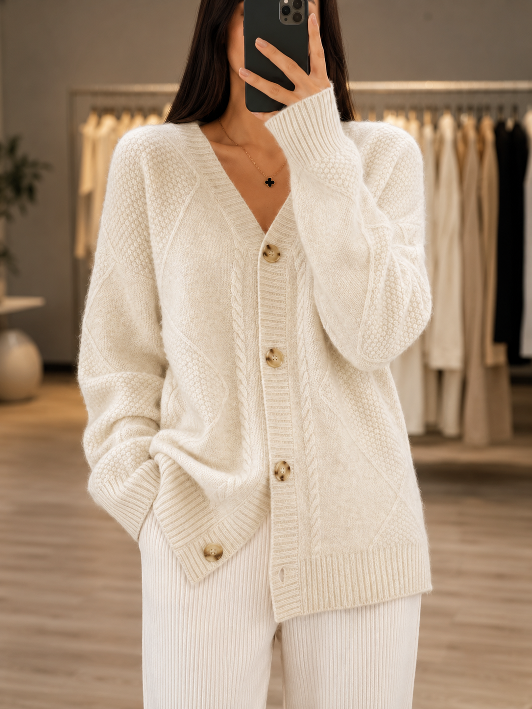 Cardigan torsadé