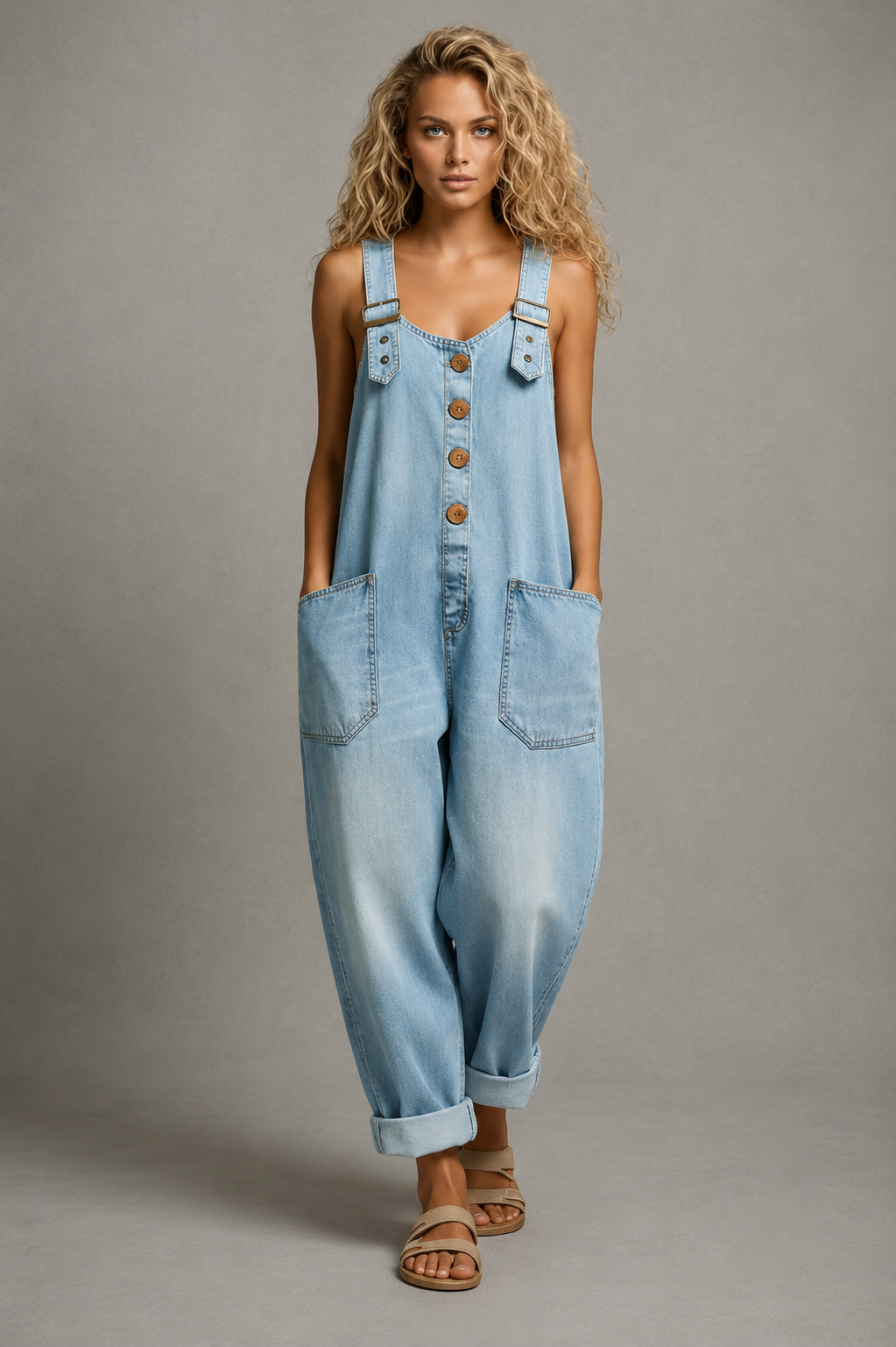 Salopette en denim décontractée
