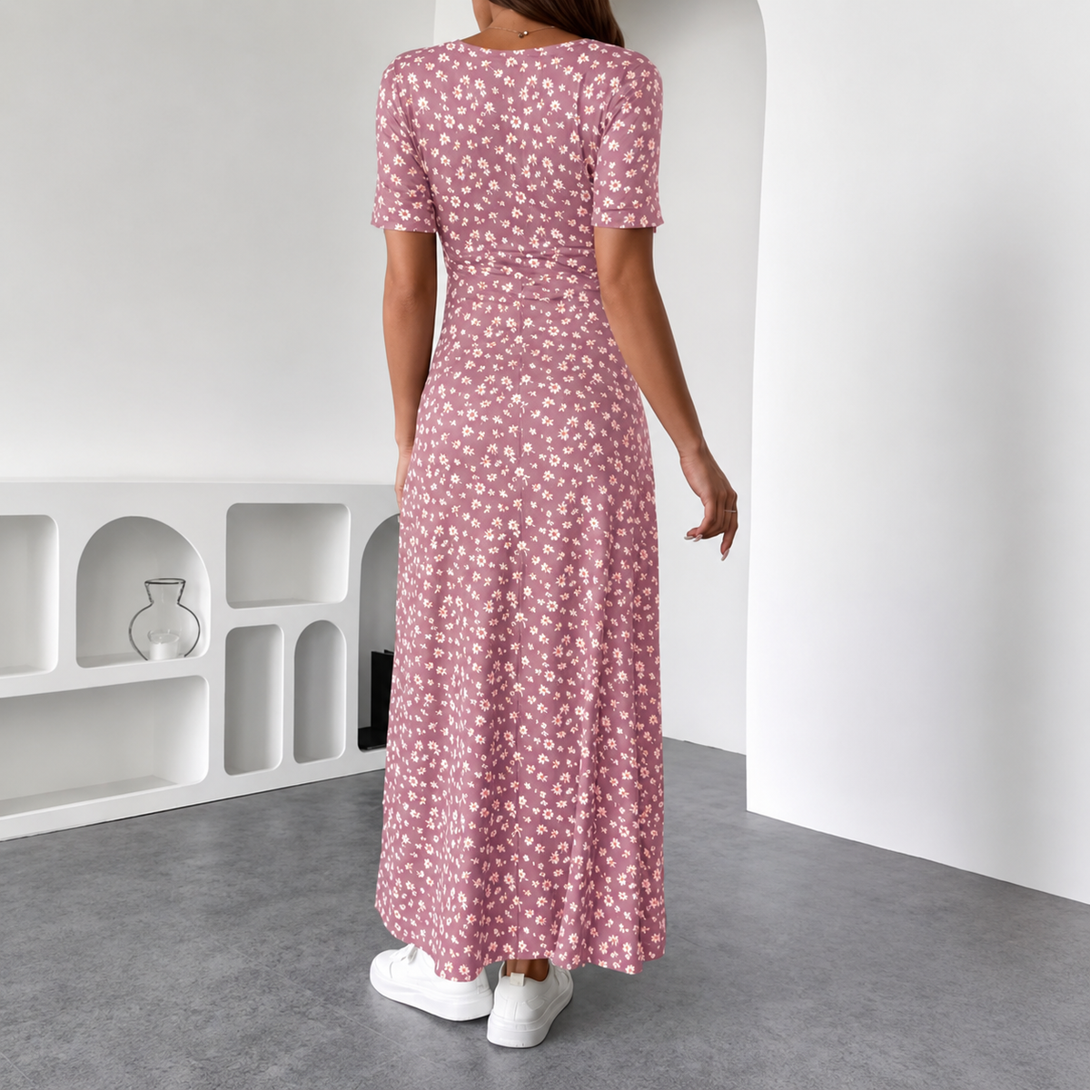 Lucia™ – Robe mi-longue fleurie