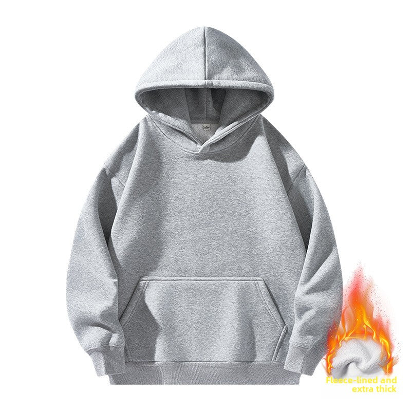 Chandail à capuchon épais doublé molleton pour homme et femme