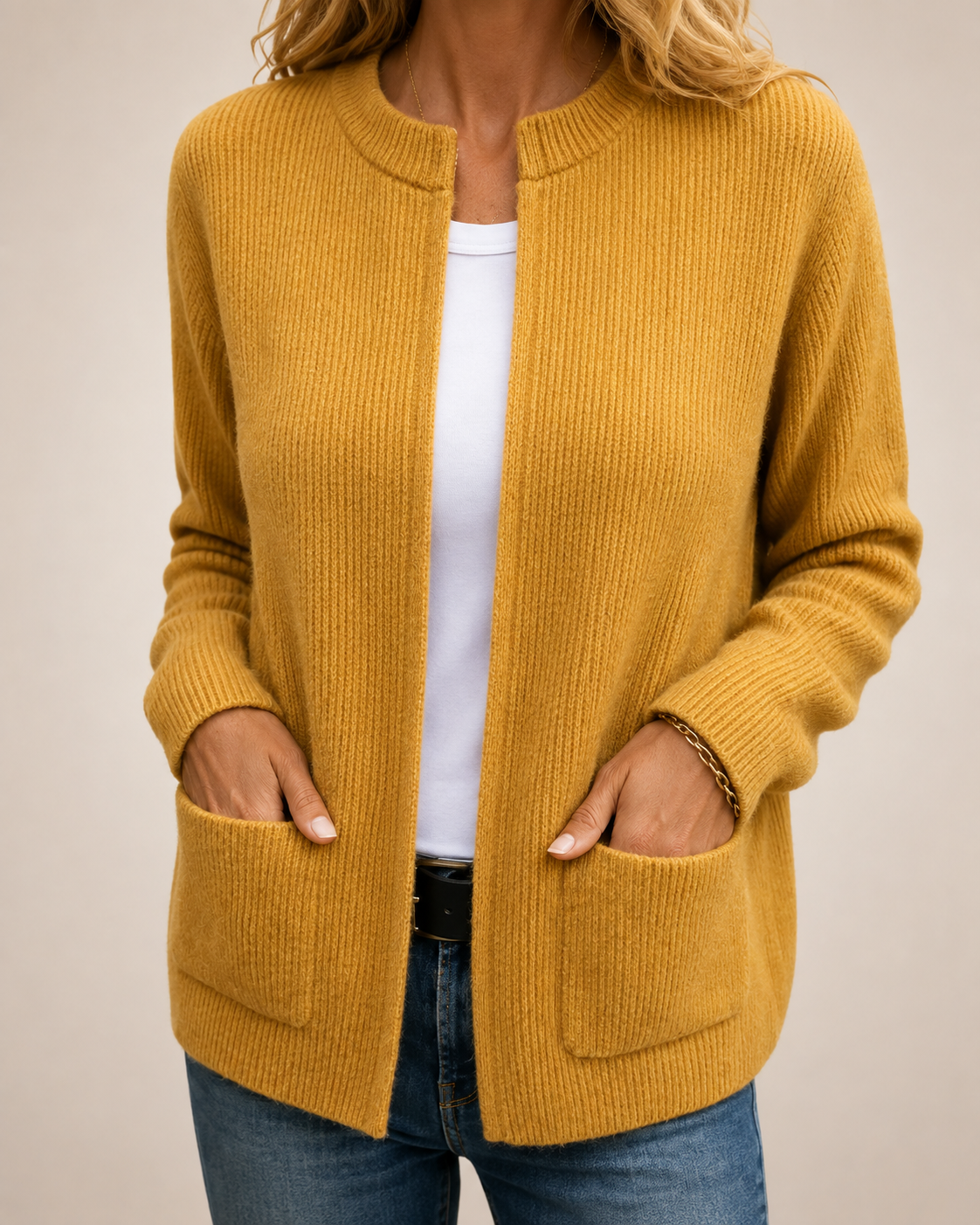 Cardigan en tricot doux avec poches