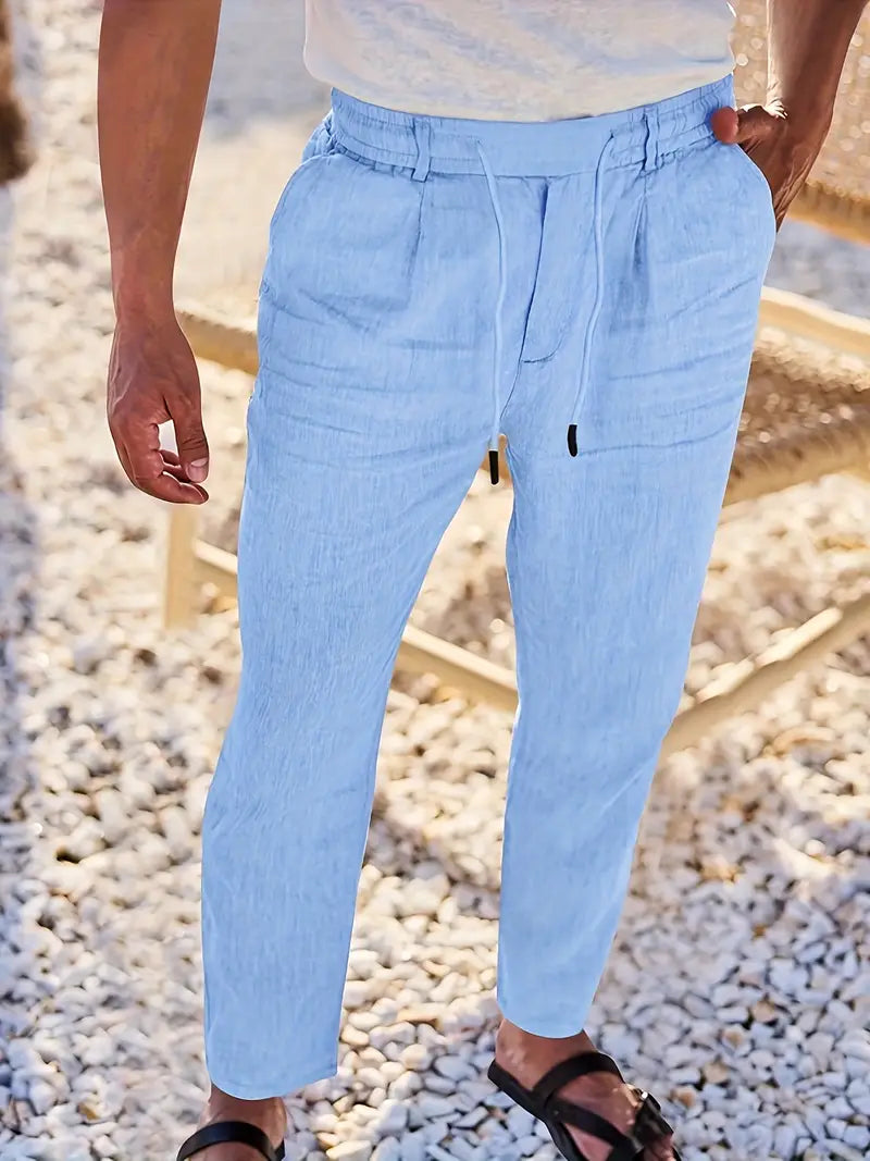 Tito | Pantalon large en lin avec cordon