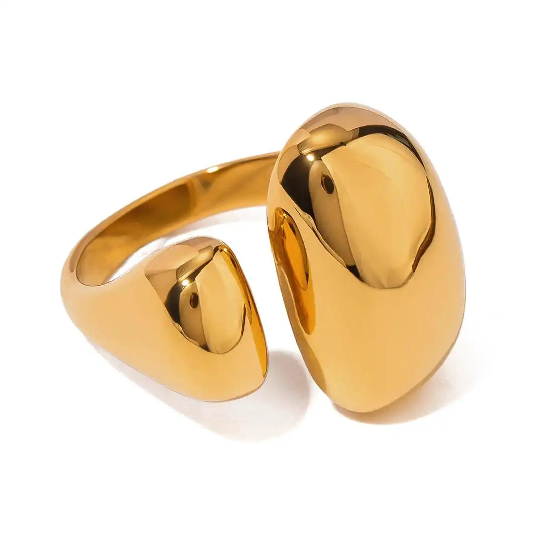 Bague Flow dorée minimaliste