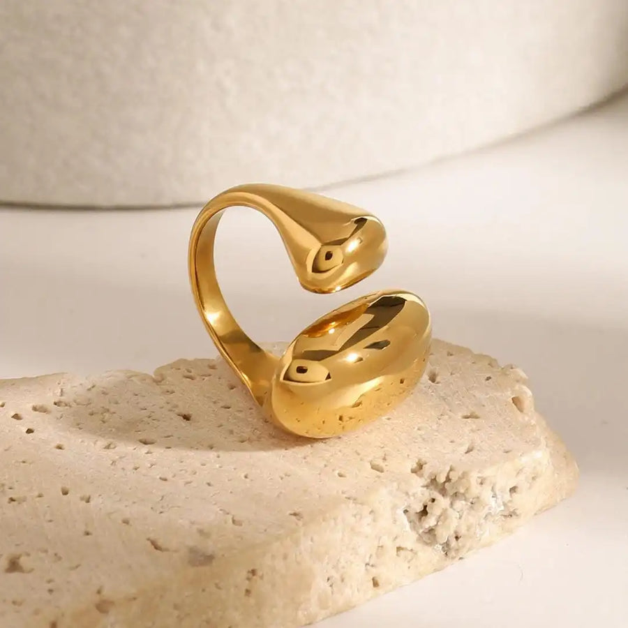 Bague Flow dorée minimaliste