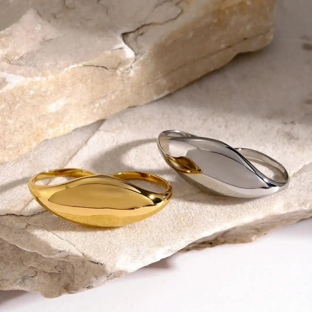Bague Double dorée intemporelle