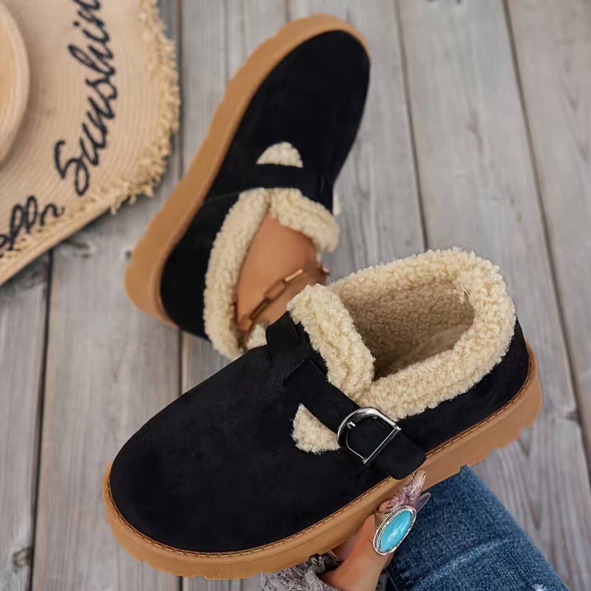 Amalie™ | Chaussures d'hiver chaudes à doublure douce et boucle