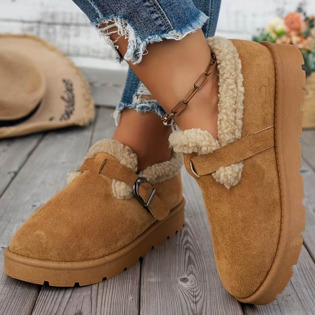 Amalie™ | Chaussures d'hiver chaudes à doublure douce et boucle